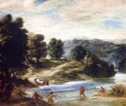 Eugene Delacroix The Banks of the River Sebou oil